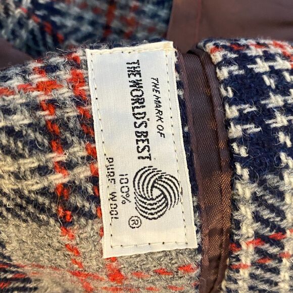 Vintage Academia Jack Lang PBM Mens Blazer 100% Wool Plaid Check Sport Coat 42L - Picture 8 of 9